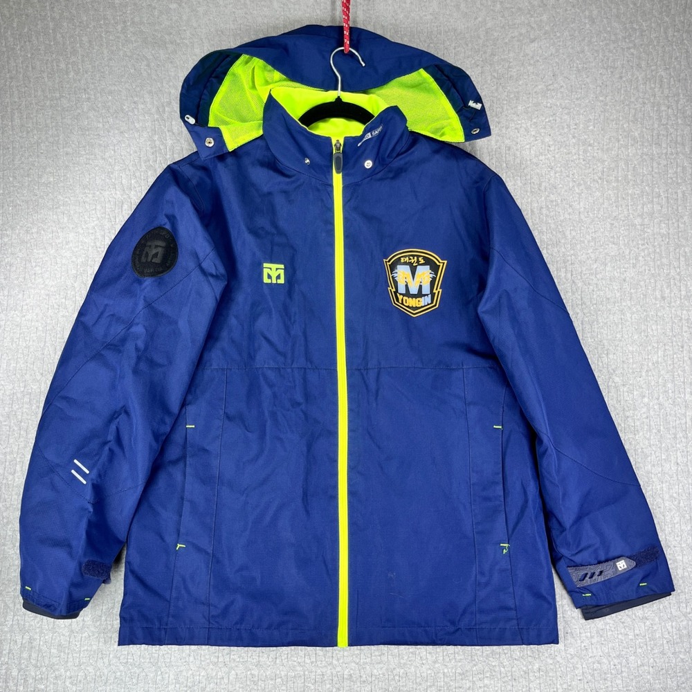 Mooto Wing Jacket Mens Large Blue Yongin Demo Team USA Martial Arts Hooded Coat‎
